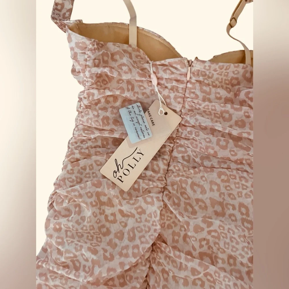 Oh Polly dress cheetah pink. NWT - Picture 4 of 5